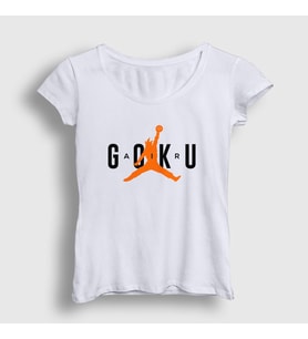 Presmono Kadın Beyaz Air Goku Anime Dragon Ball T-Shirt 235638tt (Beyaz)