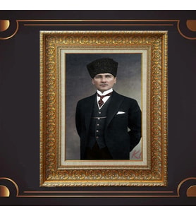 ÖZEL SERİ ALTIN VARAKLI ATATÜRK TABLO S1027