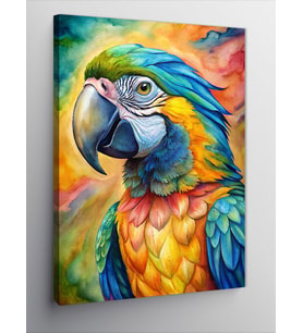 Kanvas Tablo Renkli Papağan