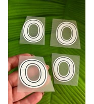 5X4 CM 4 ADET ÜTÜ İLE YAPIŞAN O HARFİ TRANSFER BASKI ARMA (Beyaz)