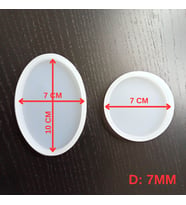 SİLİKON KALIP TAŞ TOZU İTHAL MUHTELİF YUVARLAKVE ELİPS SİLİKON 2Lİ KALIP SET EPOKSİ REÇİNE HB50-0190 (Beyaz)