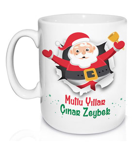 Kişiye Özel Mutlu Yıllar Ho Ho Ho Kupa Bardak