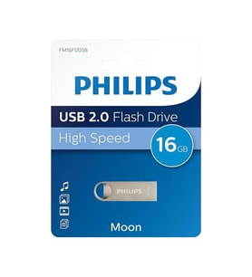 Philips FM16FD160B/00 16GB Klasik Gümüş Moon USB 2.0 Metal Flash Bellek (4767)