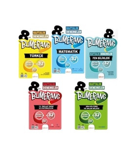 Günay Yayıncılık Günay 8. Sınıf Bumerang Haftalık Deneme Set (5 Kitap) (Çok Renkli)
