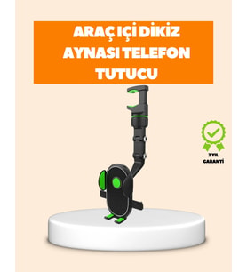 Araç İçi Dikiz Aynası Telefon Tutucu Katlanabilir ve Çok Fonksiyonlu