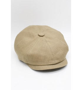 Erkek %100 Cotton Yazlık İngiliz Kasket Şapka (Camel)