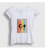Presmono Kadın Beyaz Believer Imagine Dragons T-Shirt 395102tt