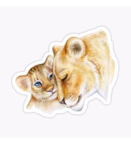UFak Bebek Aslan Araba Oto Sticker Etiket Renkli Z7