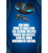 Bluetooth Kulaklık  Kulaklığı Rgb Işıklı Oyunlarda Düşük Gecikme (Çok Renkli)