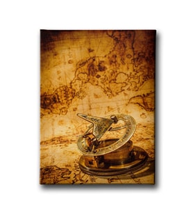 Usturlap Temalı Vintage Harita Canvas Tablo HAD110