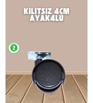 Sehpa ve Ekipmanlar İçin Kilitsiz 4 cm Ayak 4’lü