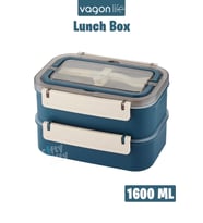Vagonlife Bento Lunch Box 1600 ML 2 Kat Yeni Nesil Sefer Tası Paslanmaz Çelik -FFLBOX2221