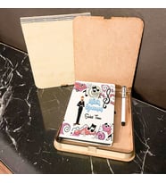Müzik Öğretmeni Ahşap Kutulu Defter Kalem Set 006