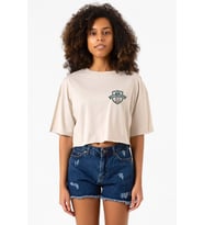 Revel Legacy Tumbleweeds Bej Kadın Crop Tshirt