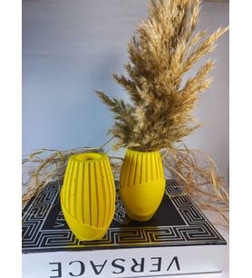 2 Lİ SARI ISKANDİNAV PAMPAS VAZO