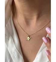 Kişiye Özel 925 Ayar Gümüş Minimal Dansçı Kız Kolye (Gold)