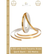 #ŞeritBant Kendinden Yapışkanlı Dekoratif 0,5cm 50 Metre Şık Parlak Su Geçirmez Gold Fayans Arası Şe