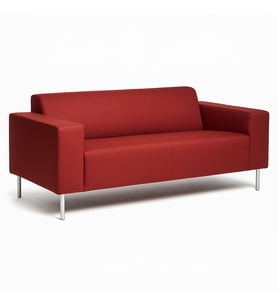 H-98 Kırmızı Kumaş Ofis Kanepesi