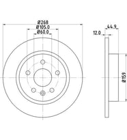 Opel Astra J 2009- Chevrolet Cruze 2009- Fren Diski Arka Tek 17 Inch 13502134 Bosch