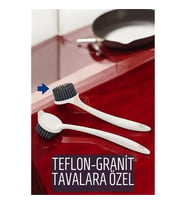 ModaCar Teflon ve Granit Tava Tencere Fırçası Silikon Teflon Fırçası