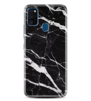 Samsung M21 M22 M23 M30 M31S M32 Kılıf Desenli Silikon Siyah Şerit Mermer 1318