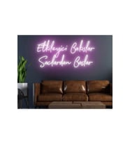 Etkileyici Bakışlar Saçlardan Başlar Yazılı Neon Tabela