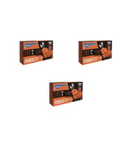 Dolphin Nitril PowerGrip Ekstra Kalın Elmas Dokulu Eldiven Turuncu Meidum Orta Boy - 50'li 3 Paket