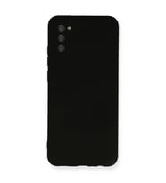 Samsung Galaxy A03S Kılıf Nano içi Kadife Silikon - Siyah