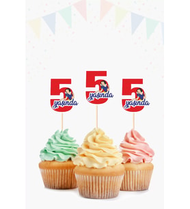 Pamuk Prenses Temalı * 5 (beş) Yaşında Cupcake Süsü '10lu