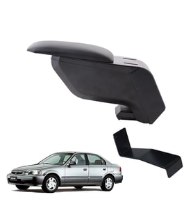 Honda Civic 1999 Delmesiz Çelik Ayaklı Siyah Kolçak Kol Dayama