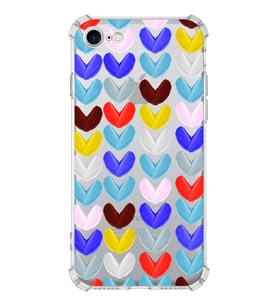 PrintiFy Apple iPhone SE 2022 Uyumlu Water Color 1 Baskılı Şeffaf Köşe Korumalı Antişok Kılıf