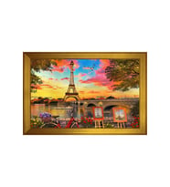 Manzara Temalı Kanvas Tablo 50 x 70 cm Gold Çerçeve