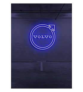 Rent A Carlara Özel VOLVO Logo Neon Tabela