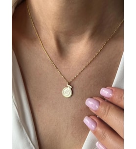 Minimalist Nar Model Kolye 925K Gümüş (Gold)