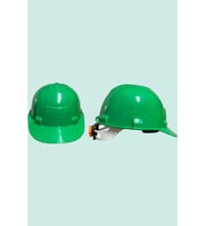 HDPE Baret EN 397 Standart İş Güvenliği Kaskı Kb580 Karam Vidalı (Yeşil)