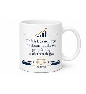 Güçlü Ekonomi Adil Bölüşüm Kupa Ekonomi Refahta İlerleme Hediye Bardak