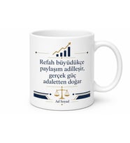 Güçlü Ekonomi Adil Bölüşüm Kupa Ekonomi Refahta İlerleme Hediye Bardak