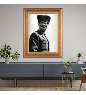 Altın Varaklı Paspartulu Çerçeveli Tablo rv1316