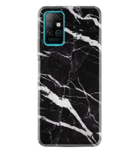Infınıx Note 8 Kılıf Desenli Silikon Kılıf Siyah Şerit Mermer 1318