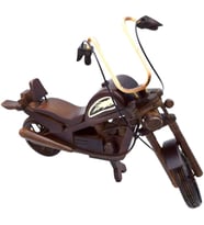El Yapımı Doğal Ahşap Dekoratif Motosiklet– Antika Tarzı Nostaljik Motor, Retro Tasarım, Koleksiyonluk Özel Üretim, Hediyelik Ahşap Oyuncak ve Masaüstü Aksesuar