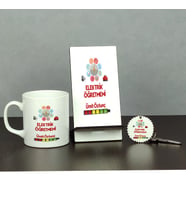 Elektrik Öğretmeni Üçlü Set (Kupa + Telefon Standı + Anahtarlık)