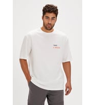 Bad Bear SAND T-SHIRT OS OFF-WHITE Erkek Tişört Beyaz S-XXL