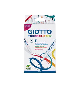 GİOTTO TURBO GLİTTER SİMLİ KEÇELİ ASKILI PAKET 8 Lİ