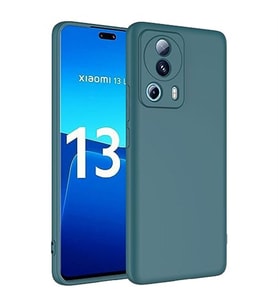 Coverzone Xiaomi 13 Lite ?le Uyumlu K?l?f Z-Mara Lansman Vieri Tam Koruma Arka Kapak Kamera Koruma �?k?nt?l? P�r�zs�z Y�zey Koyu Ye?il