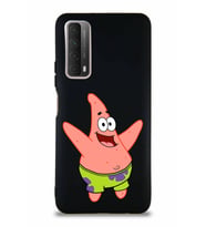 Huawei Y7A Soft Premier Kapak Patrick Yıldız Tasarımlı Silikon Kılıf - Siyah (Şeffaf)