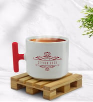 BK Gift Kişiye Özel İsimli Kırmızı T Kulplu Middle Kupa Bardak-8