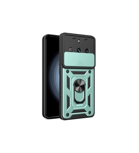 Realme 11 Pro Kılıf Pars Lens Yüzüklü Silikon - Yeşil