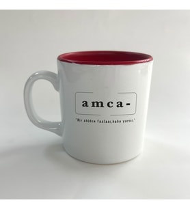 Amca Baskılı Kırmızı Multi Kupa