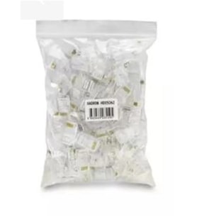 Hadron Hdx5062 Cat5 Konnektör Ez Rj45 Delikli 100Lü Paket Şeffaf