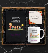 Okul Öncesi Öğretmenlerine Özel Defter Kalem Kupa Hediye Seti